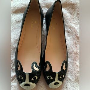 COPY - Kate Spade French Bulldog flat shoes. Never worn. Kept in original box!